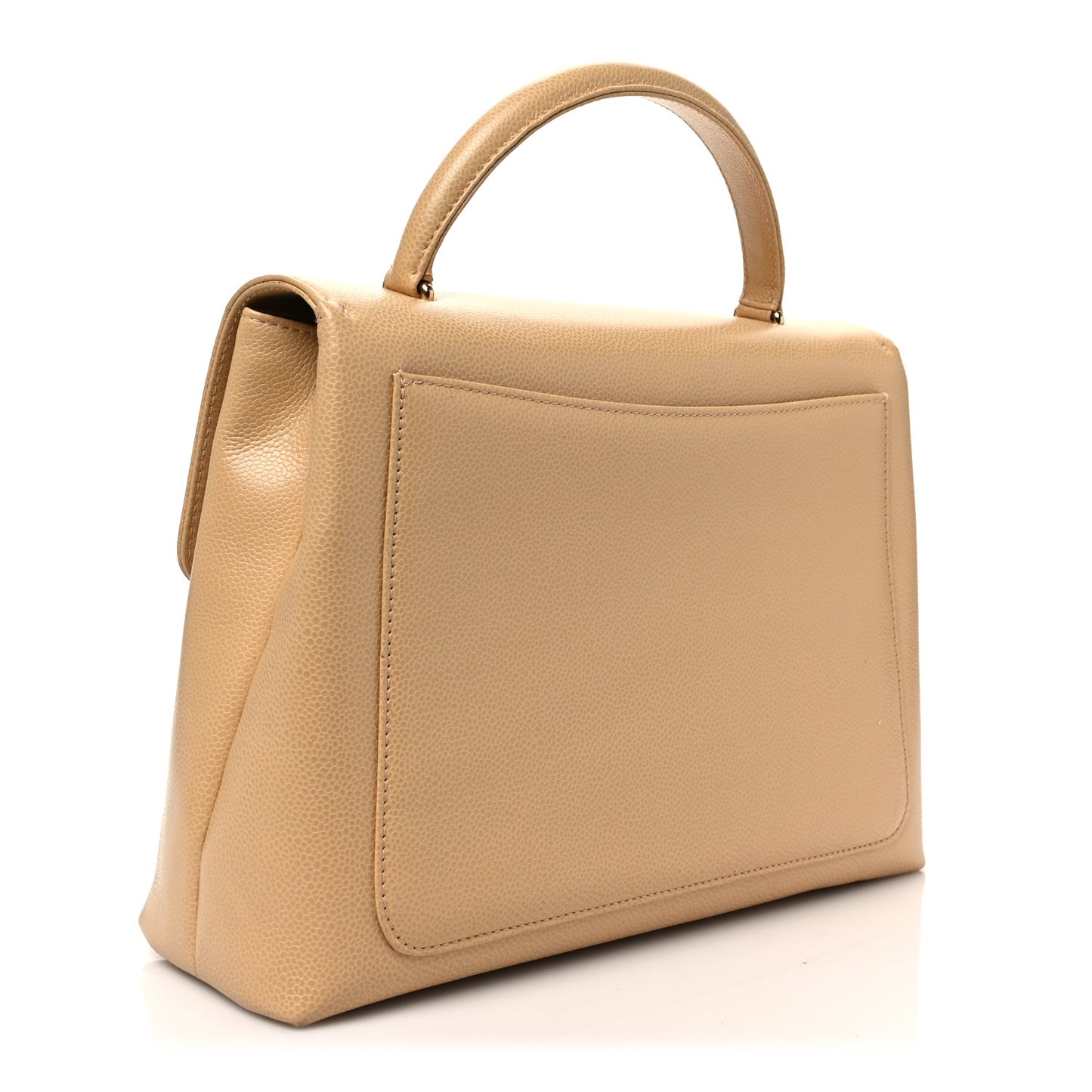 Caviar Jumbo Kelly Flap Bag Beige