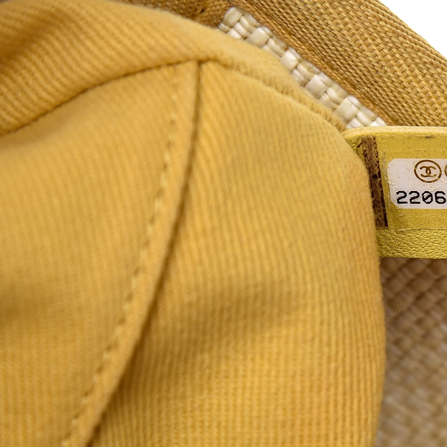 Chanel Woven Straw Raffia Large Deauville Tote Yellow 7 of 12