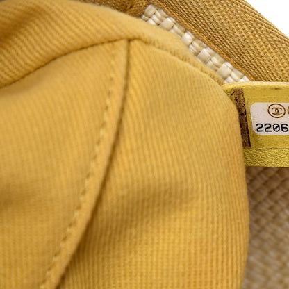 Chanel Woven Straw Raffia Large Deauville Tote Yellow 7 of 12