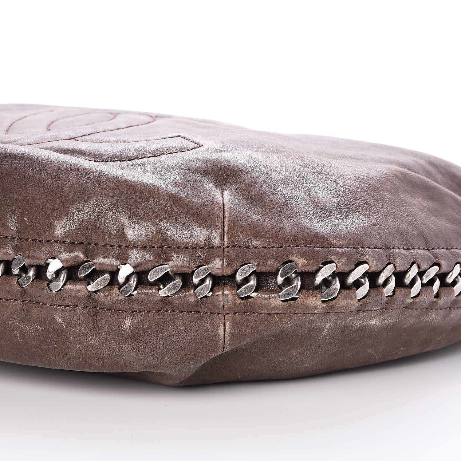 Chanel Calfskin Modern Chain Hobo Brown 10 of 10