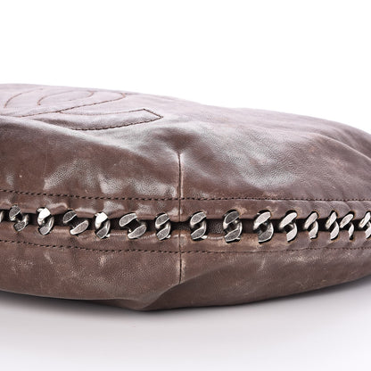 Chanel Calfskin Modern Chain Hobo Brown 10 of 10