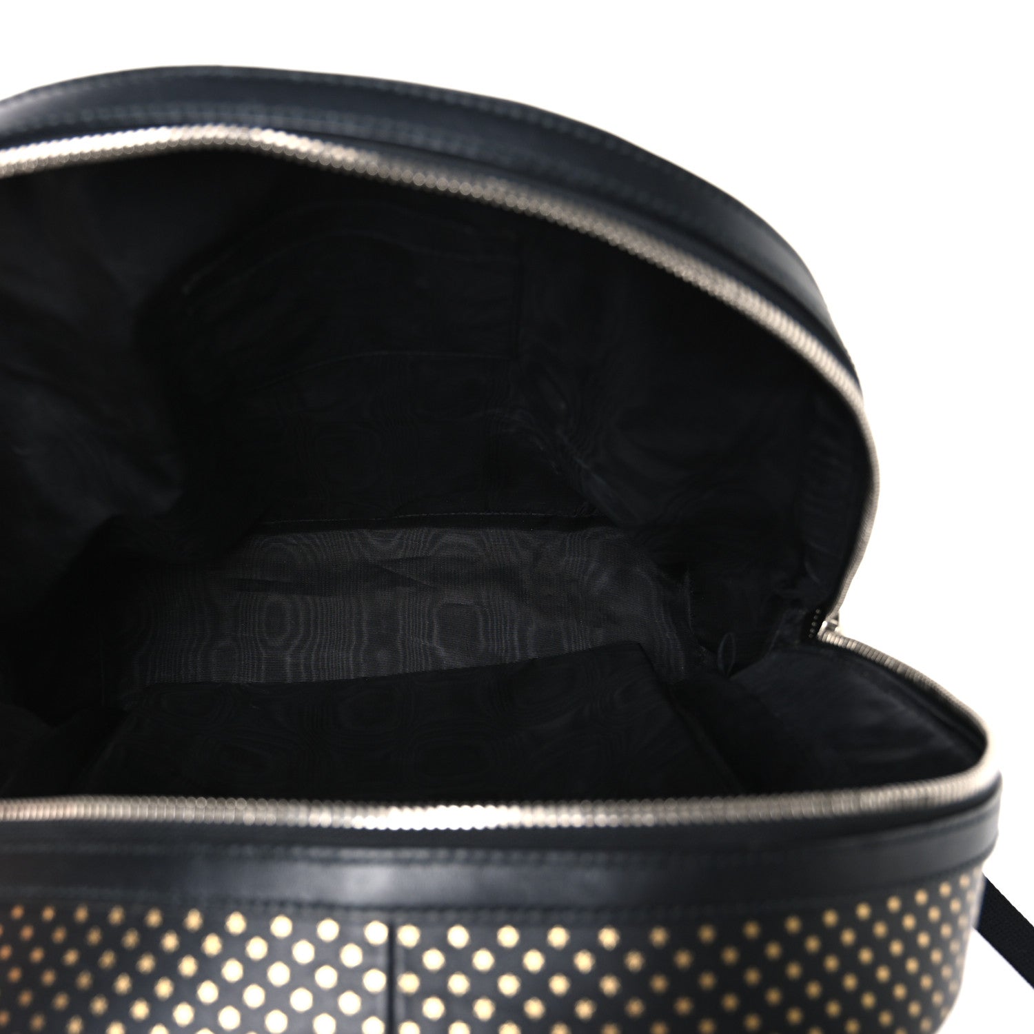Gucci X SEGA Calfskin GUCCY Stars Dome Backpack Black Gold 5 of 10