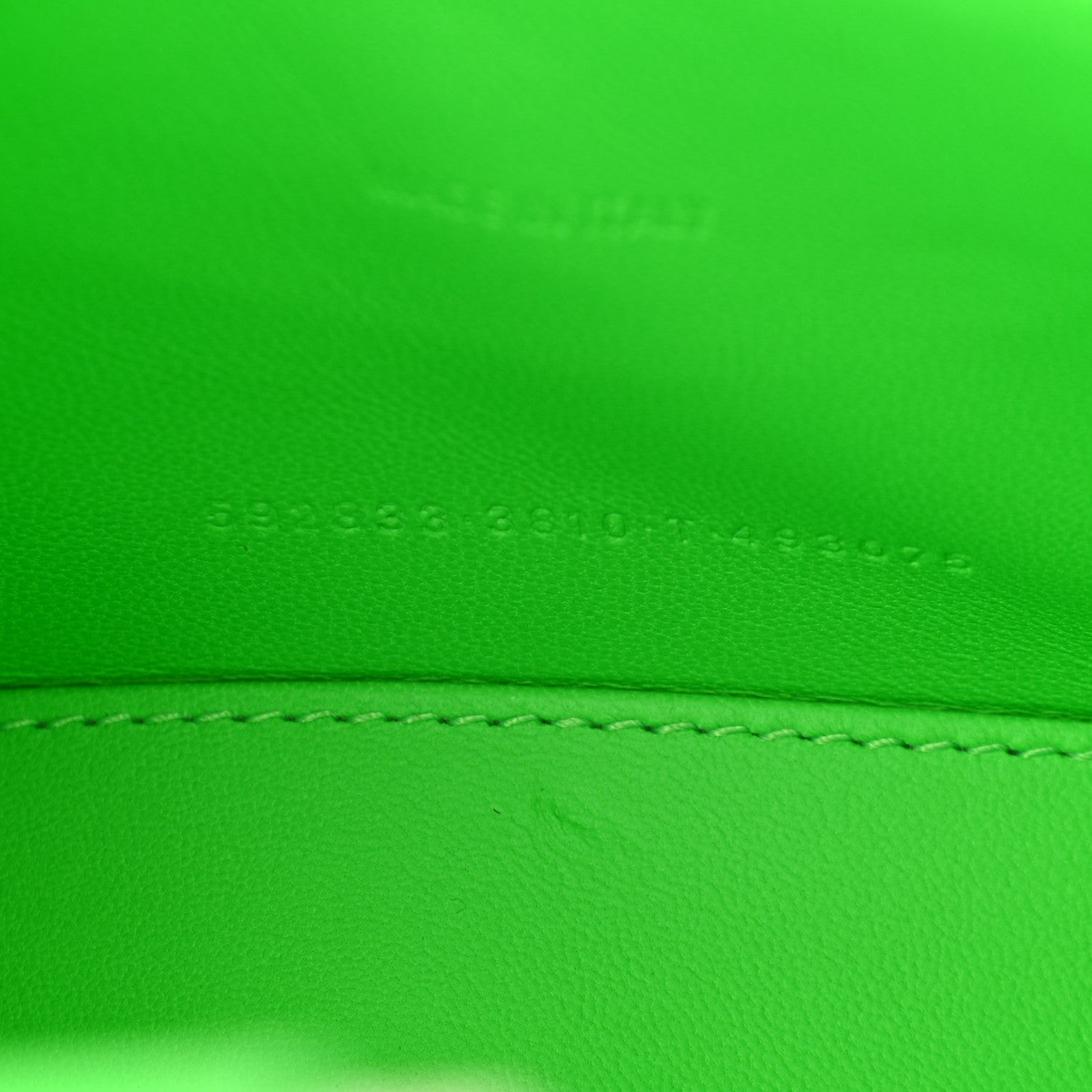 Balenciaga Shiny Calfskin Crocodile Embossed Hourglass Top Handle Bag XS Fluo Green 8 of 12