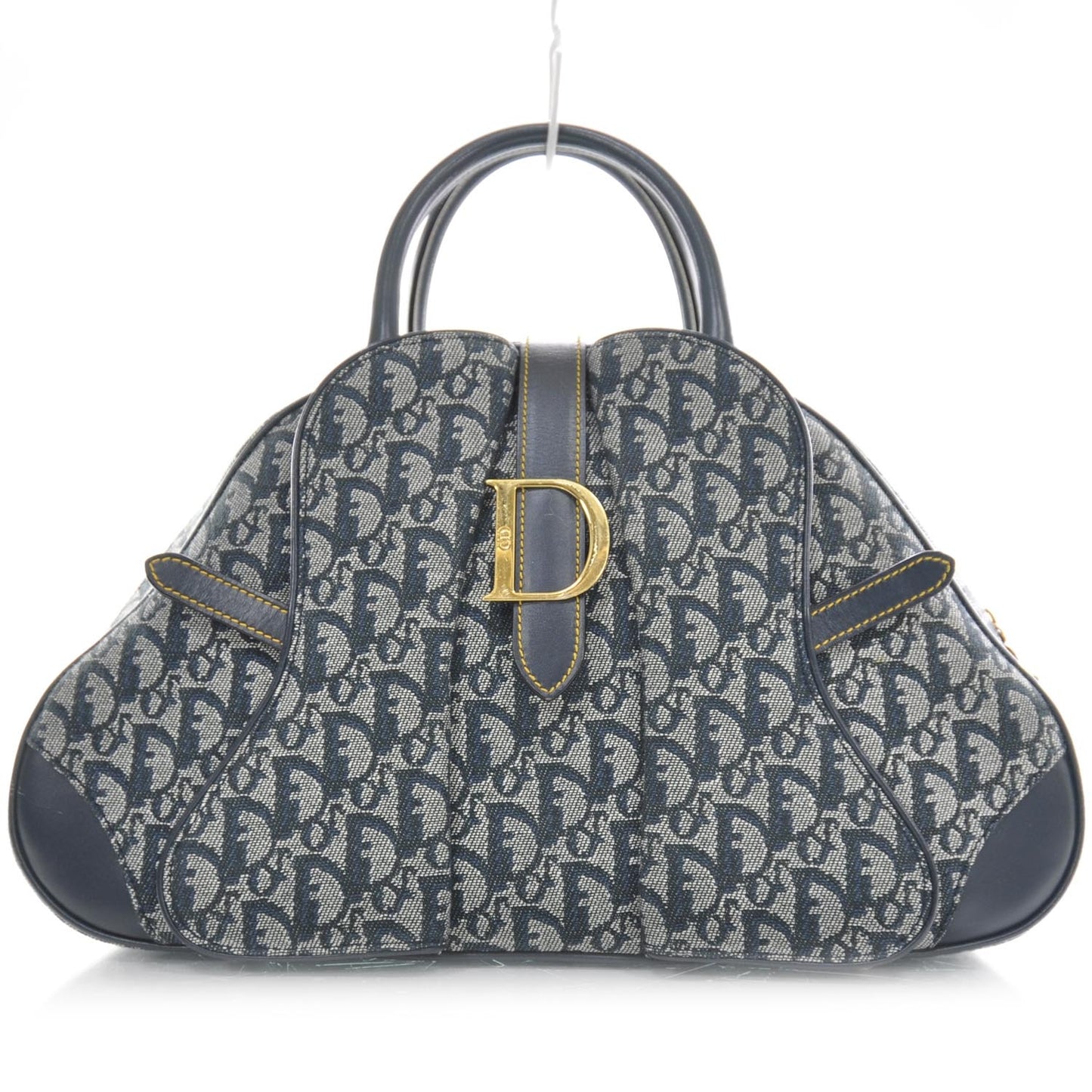 Monogram Saddle Bowler Tote Navy