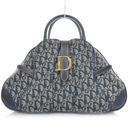Christian Dior Monogram Saddle Bowler Tote Navy 1 of 10