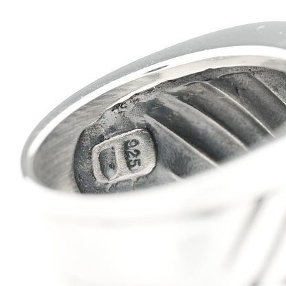 David Yurman Sterling Silver Diamond Cable Cigar Band Ring 54 7 4 of 4
