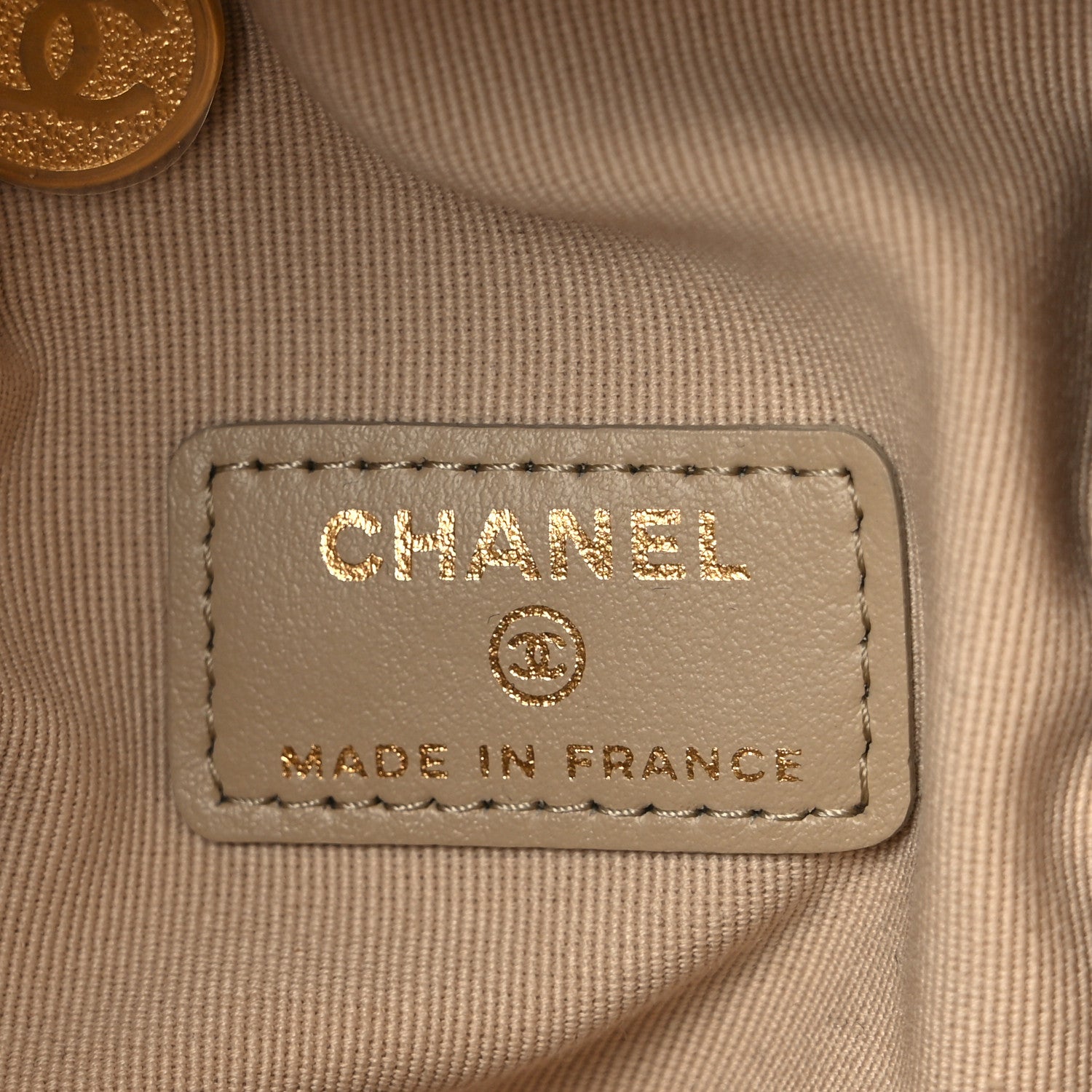 Chanel Metallic Lambskin Quilted Cube Chain Wristlet Case Gold 5 of 8