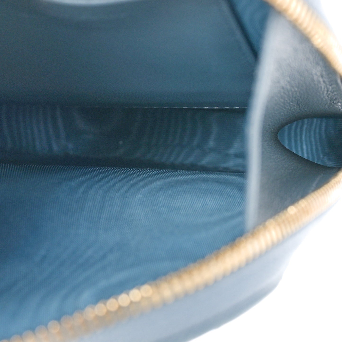 Lambskin Cannage Lady Dior Phone Holder Cloud Blue