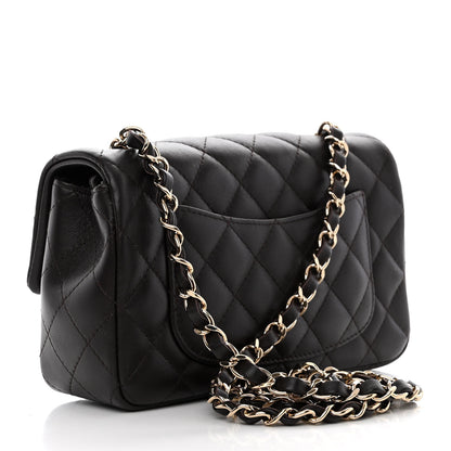 Chanel Lambskin Quilted Mini Rectangular Flap Dark Brown 4 of 11