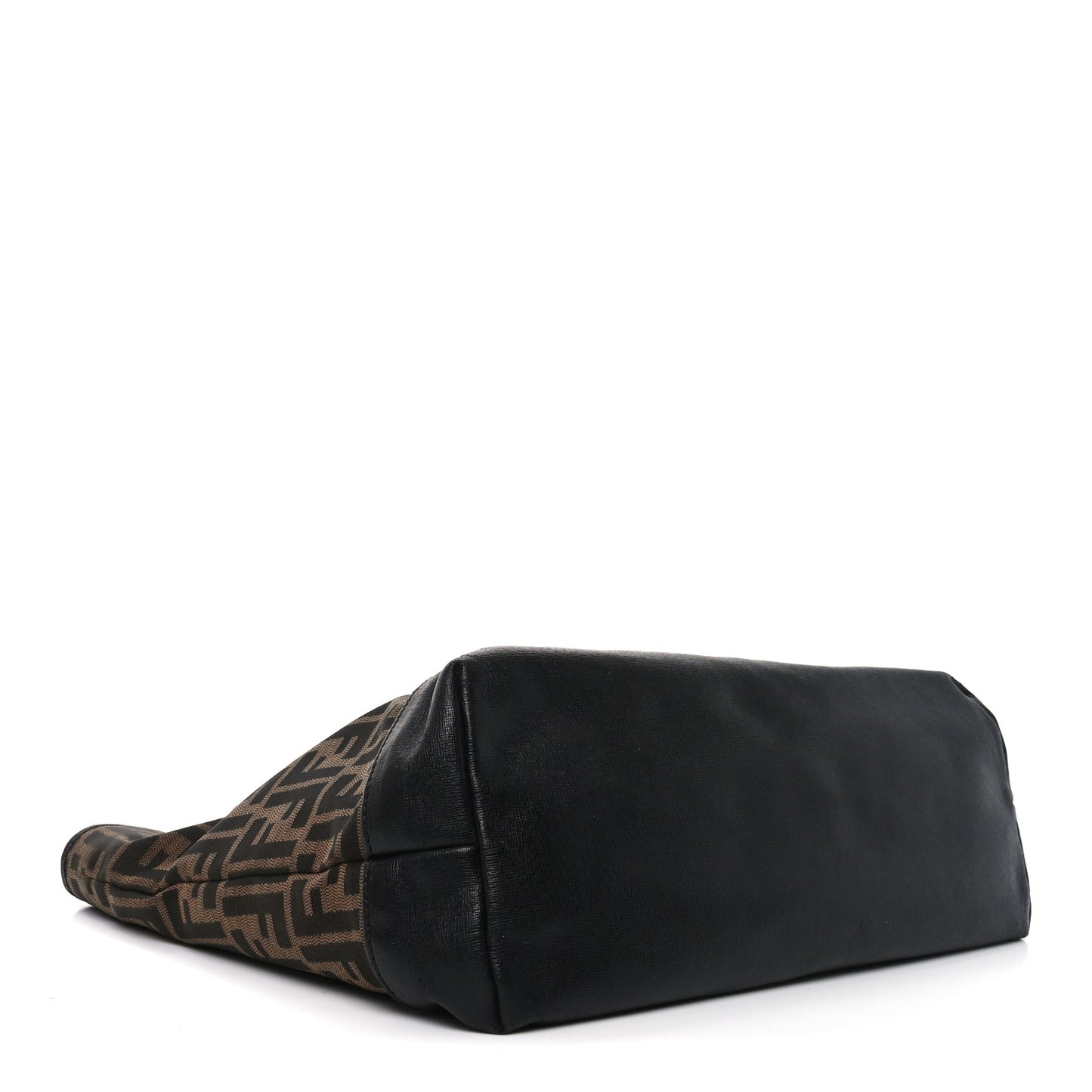 Zucca Vitello Elite Medium Roll Tote Tobacco Black