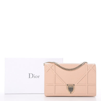 Christian Dior Grained Calfskin Diorama Wallet on Chain Pouch Rose Poudre 9 of 9