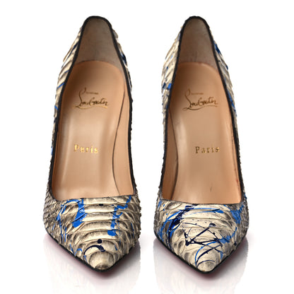 Christian Louboutin Python Vulcano So Kate 120 Pumps 38 Blue 2 of 12