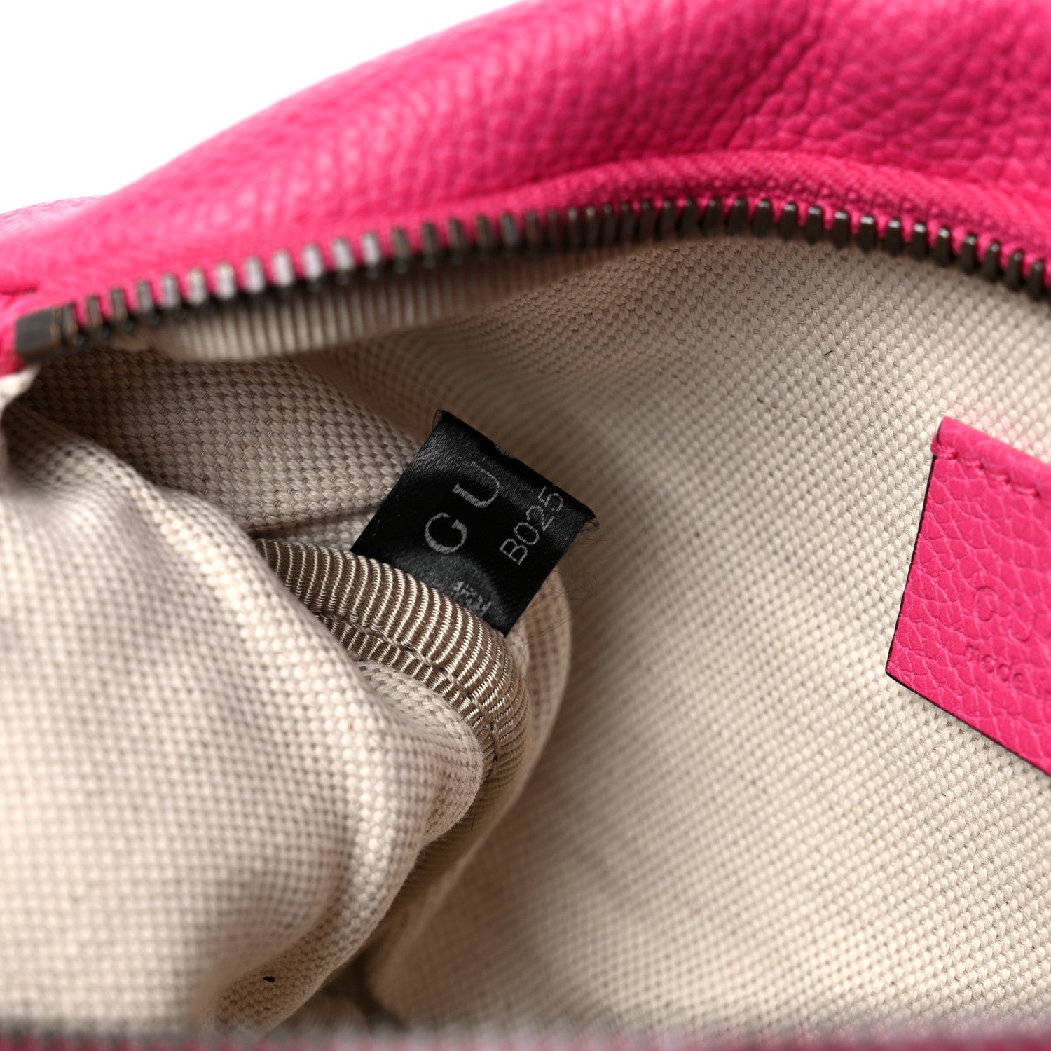 Gucci Grained Calfskin Small Logo Belt Bag Box Pink Green 8 of 10
