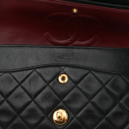 Chanel Lambskin Quilted Medium Double Flap Black 18 of 19