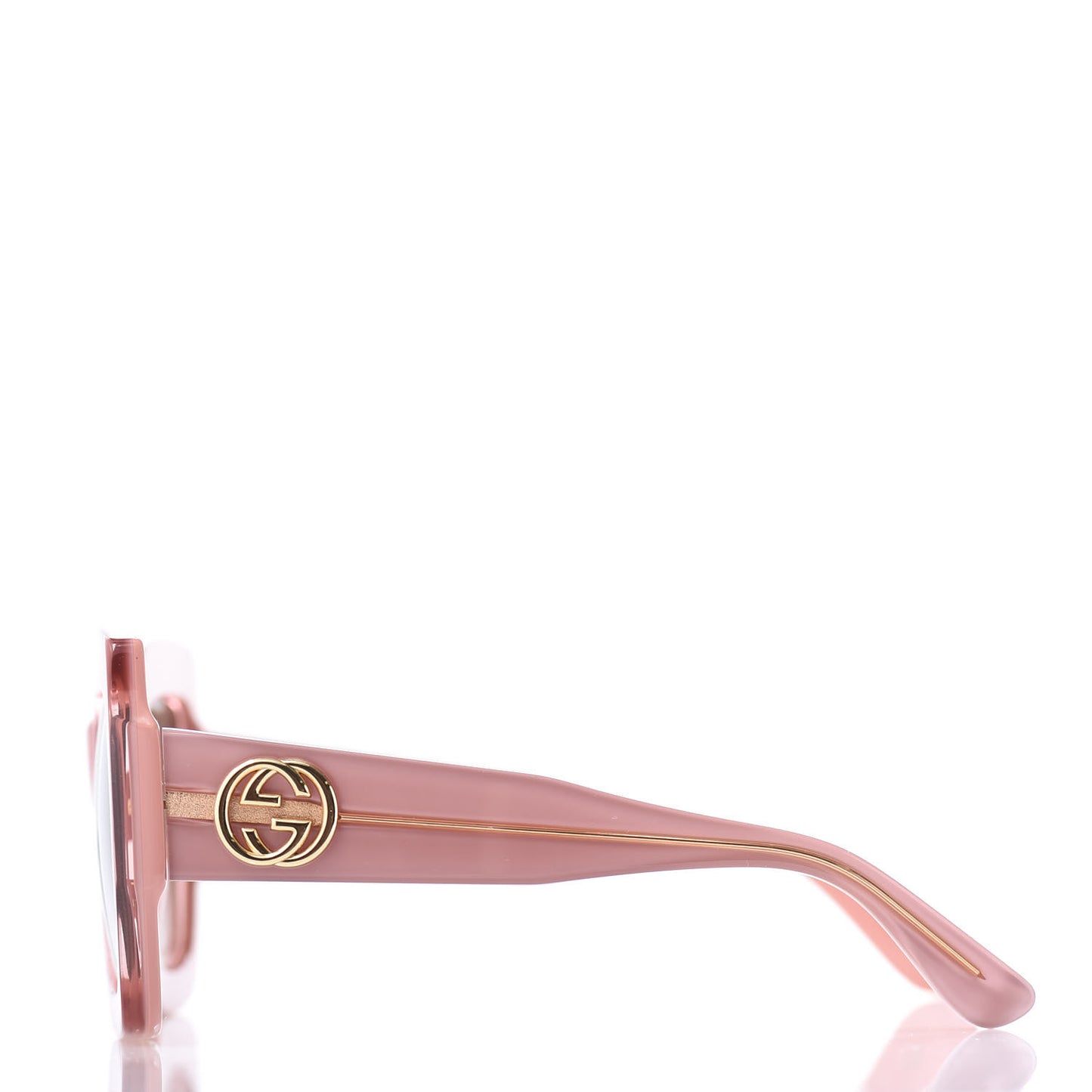 Square Frame GG0178S Sunglasses Rose Brown