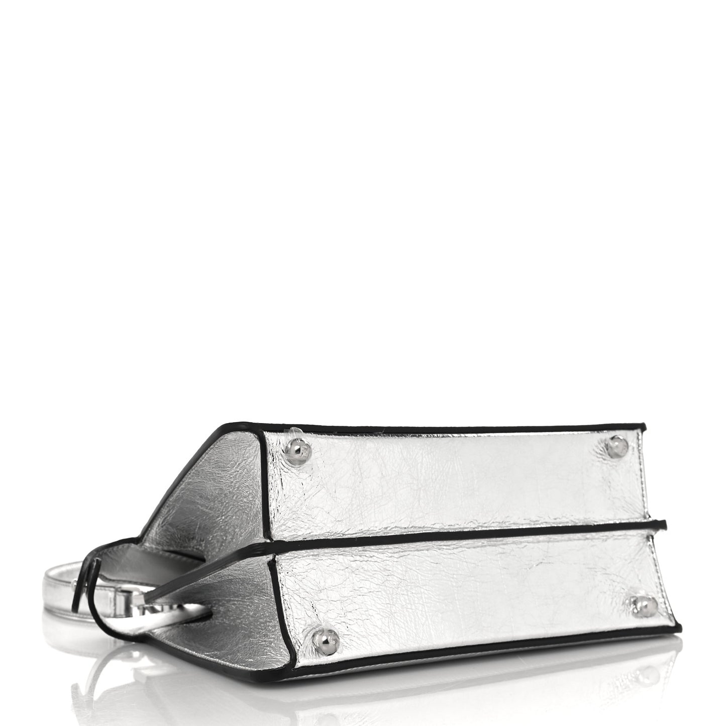 Rock Millenium Laminata Small Peekaboo I SEE U Satchel Argento