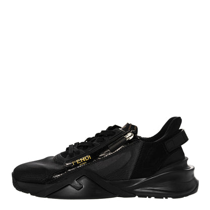 Fendi Nylon Suede Mens Fendi Flow Low Top Sneakers 8.5 Black 1 of 15