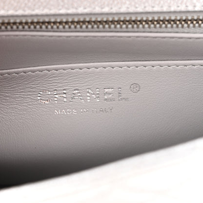Chanel Metallic Caviar Quilted Medium CC Slide Flap Silver 10 of 27