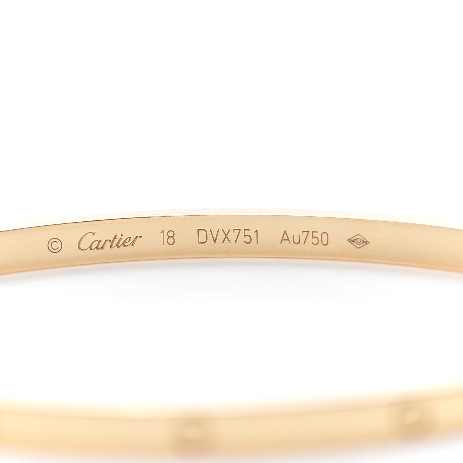 Cartier 18K Yellow Gold Small LOVE Bracelet 18 5 of 7