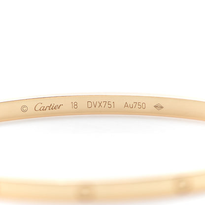 Cartier 18K Yellow Gold Small LOVE Bracelet 18 5 of 7