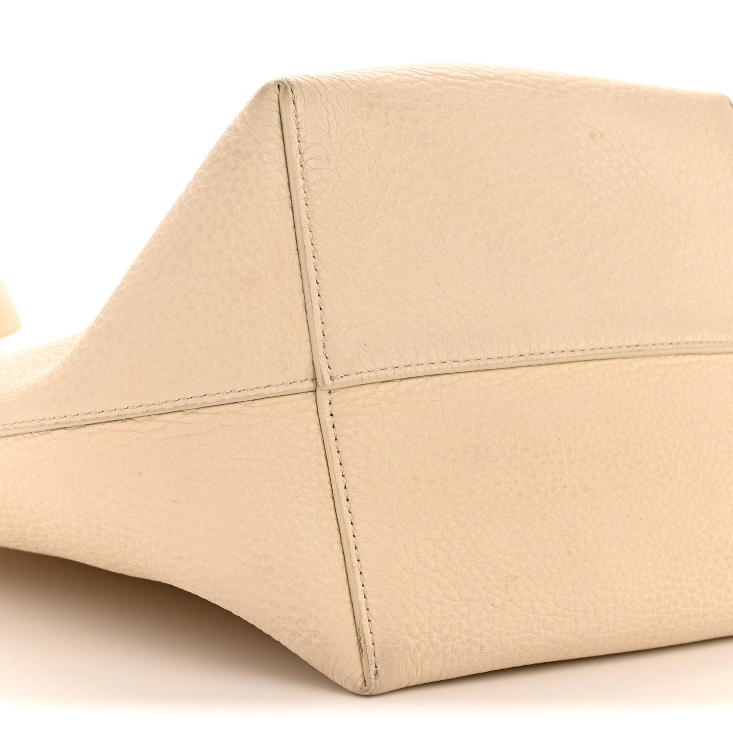Grained Calfskin Medium N/S Park Tote Ivory