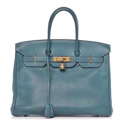 Hermes Swift Birkin 35 Blue Jean 1 of 55