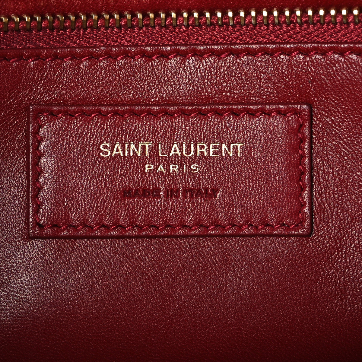 Saint Laurent Box Calfskin Le Carre Satchel Opyum Red 5 of 9