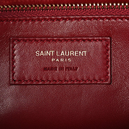 Saint Laurent Box Calfskin Le Carre Satchel Opyum Red 5 of 9