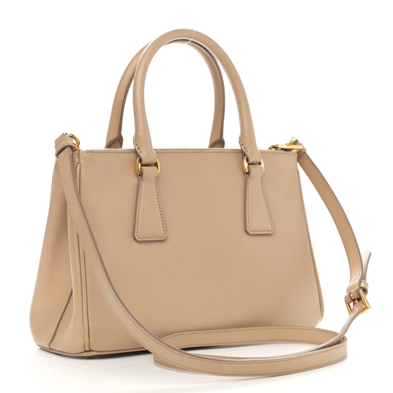 Prada Saffiano Lux Mini Galleria Double Zip Tote Sabbia 3 of 14