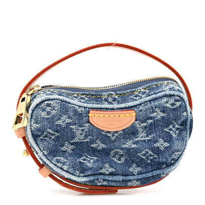 Louis Vuitton Monogram Denim Croissant Pochette Blue Blue 1 of 9