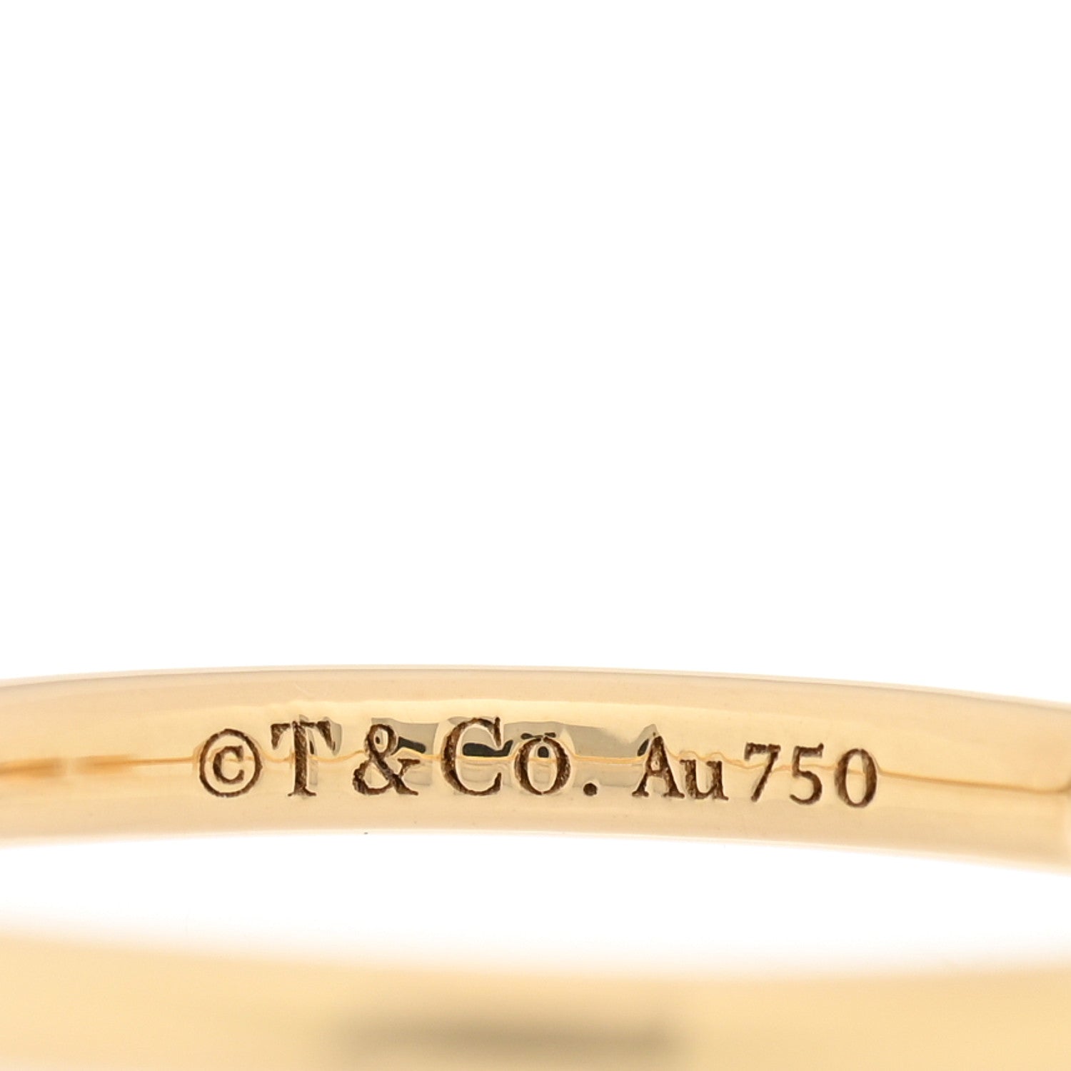 Tiffany 18K Yellow Gold T Wire Ring 54 6.75 4 of 5