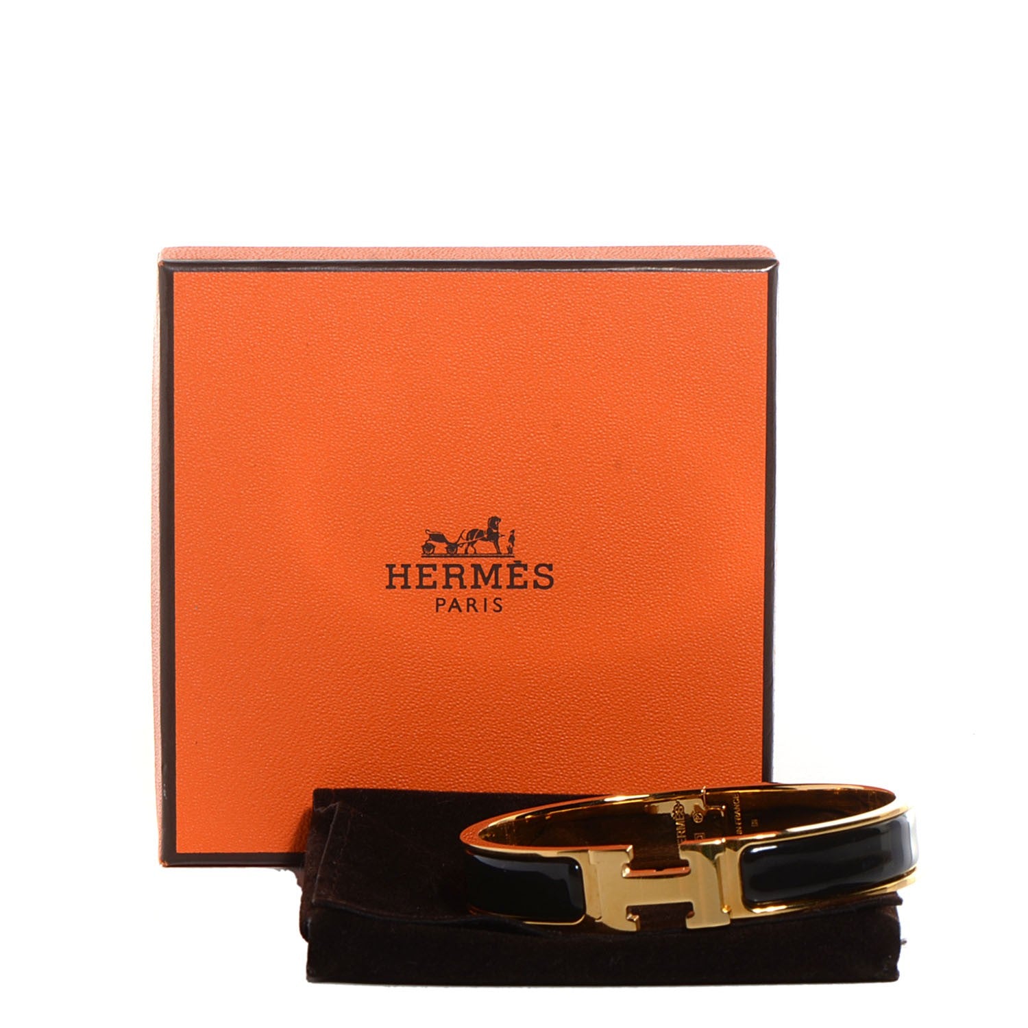 Hermes Enamel Narrow Clic Clac H Bracelet PM Black 6 of 6