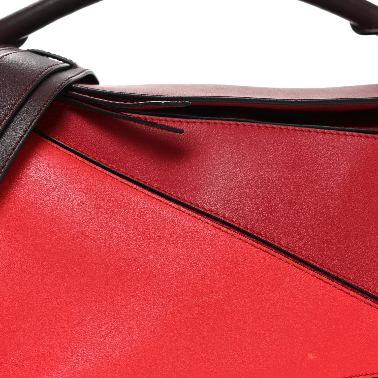 Loewe Calfskin Colorblock Medium Puzzle Bag Red 7 of 9