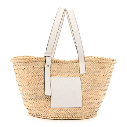 Loewe Raffia Basket Tote Bag Natural White 1 of 10
