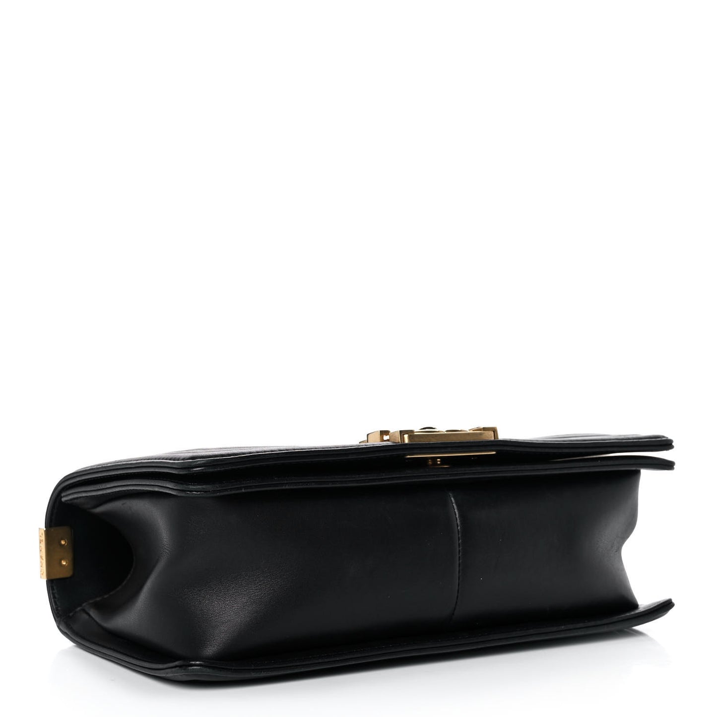 Caviar Suede Calfskin Chevron Medium Boy Flap Black