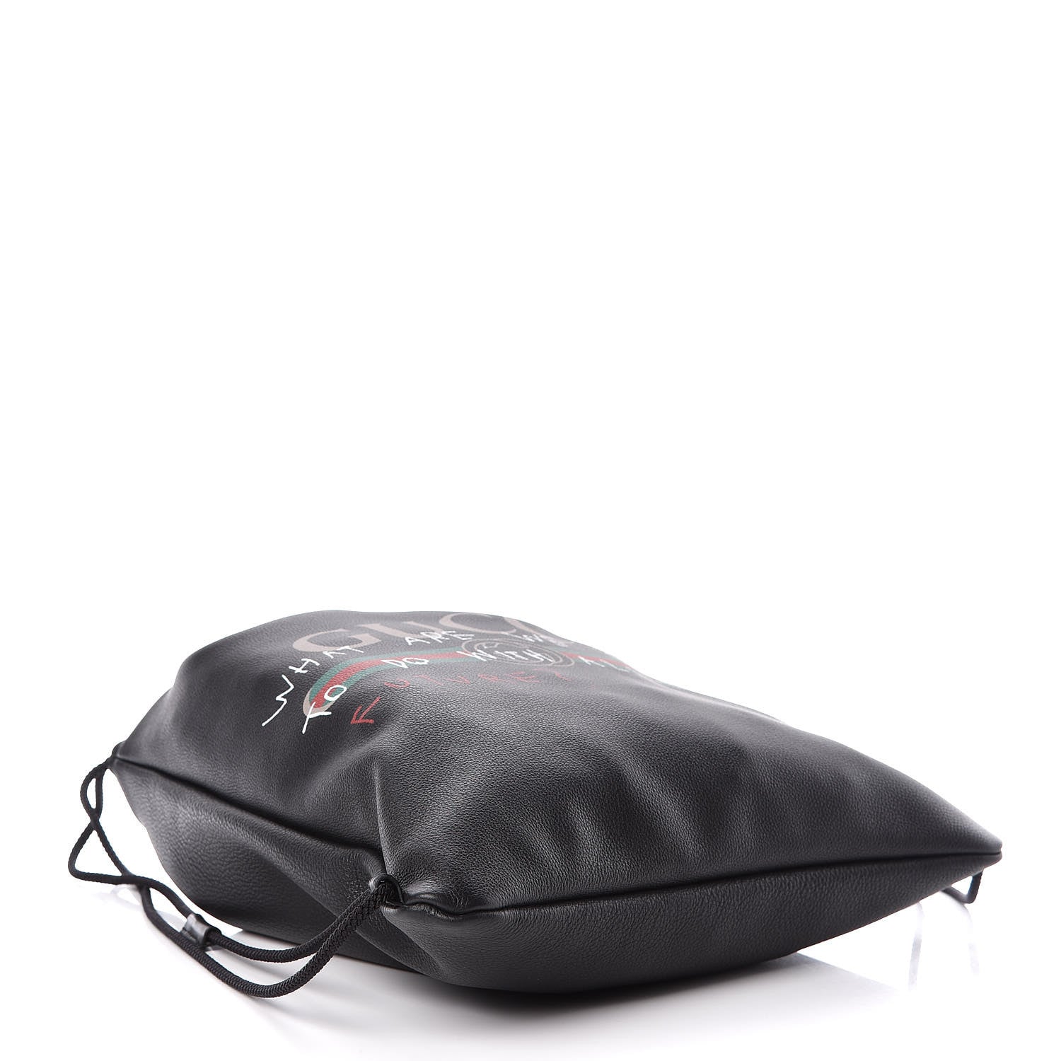 Gucci Calfskin Coco Capitan Logo Drawstring Backpack Black 4 of 9
