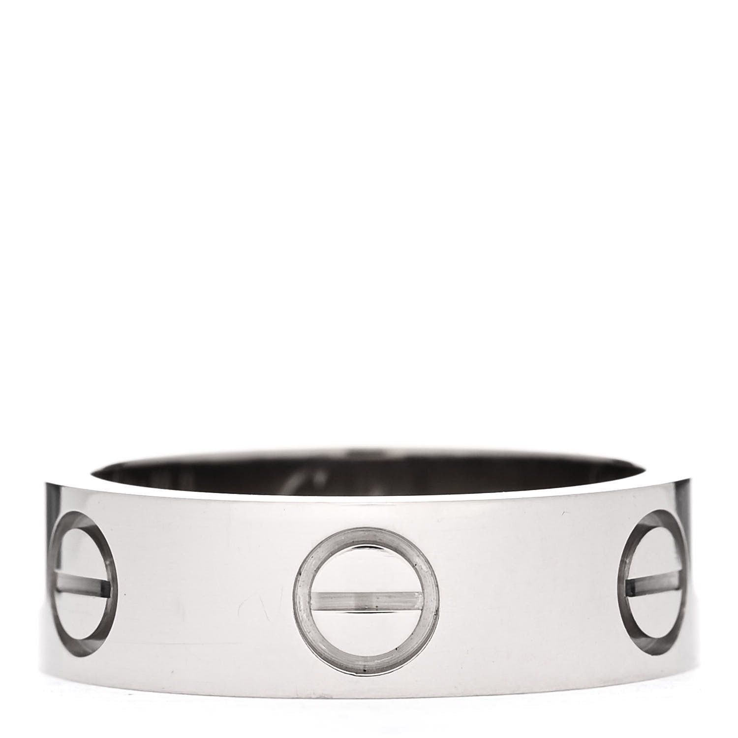 Cartier 18K White Gold 5.5mm LOVE Ring 50 5.25 1 of 4