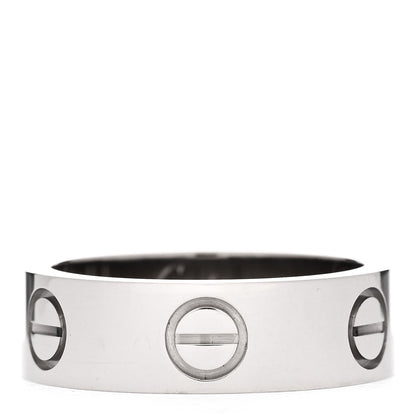 Cartier 18K White Gold 5.5mm LOVE Ring 50 5.25 1 of 4