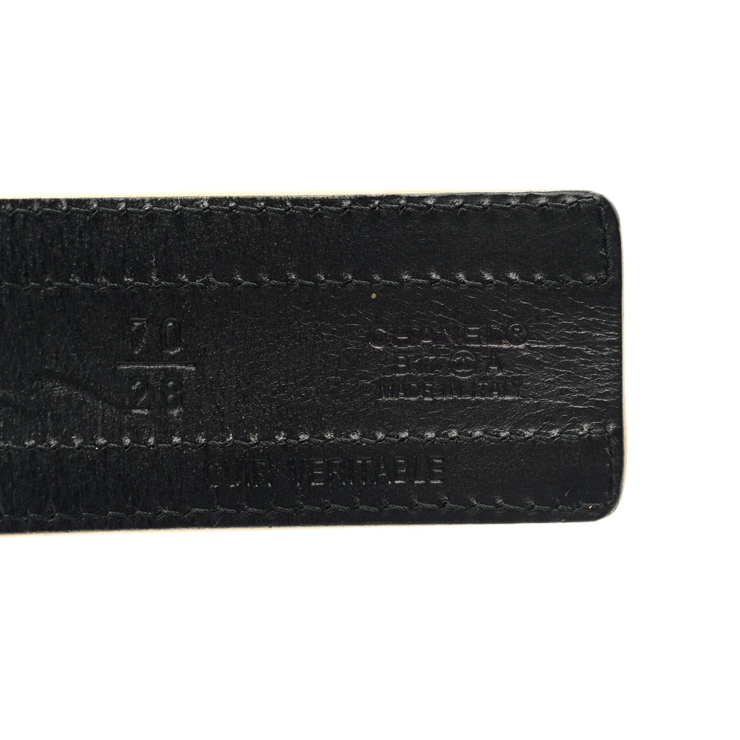 Metallic Lambskin Pearl CC Belt 70 28 Gold