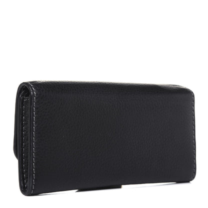 Chloe Calfskin Marcie Continental Flap Wallet Black 3 of 14