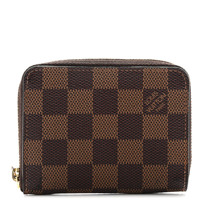 Louis Vuitton Damier Ebene Zippy Coin Purse Rose Ballerine 1 of 7