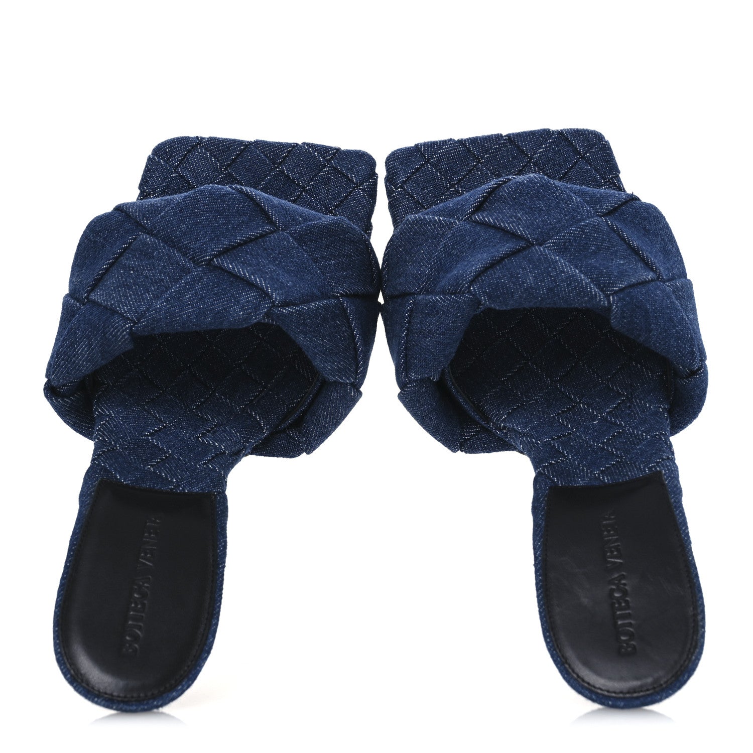 Bottega Veneta Denim Intrecciato Lido Mule 90 Sandals 39.5 Indigo 2 of 9
