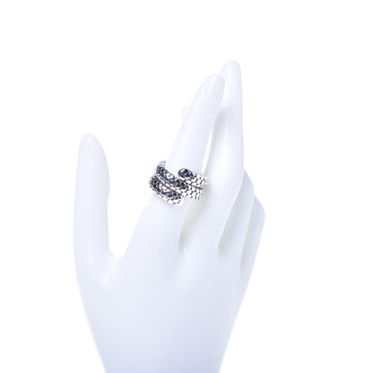 John Hardy Sterling Silver Dot Double Coil Ring 54 7 2 of 5