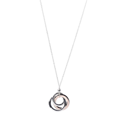 Tiffany Sterling Silver Rubedo 1837 Circles Pendant Necklace 1 of 7