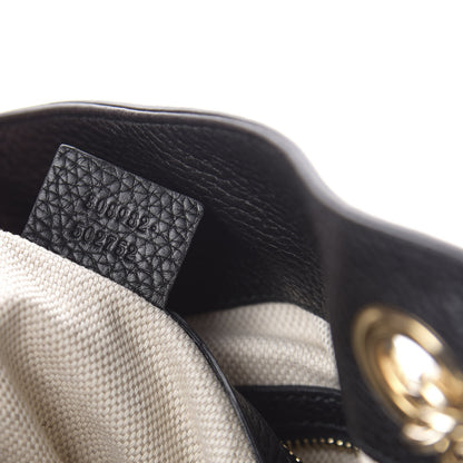 Gucci Pebbled Calfskin Medium Soho Chain Shoulder Bag Black 9 of 10