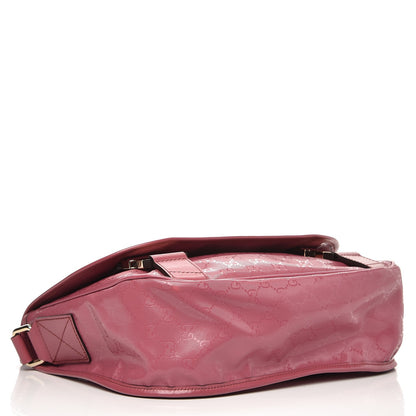 Gucci Imprime Monogram Medium Double Buckle Flap Messenger Bag Vintage Rose 4 of 8