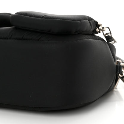 Prada Tessuto Nylon Pocket Cargo Shoulder Bag Black White 9 of 9