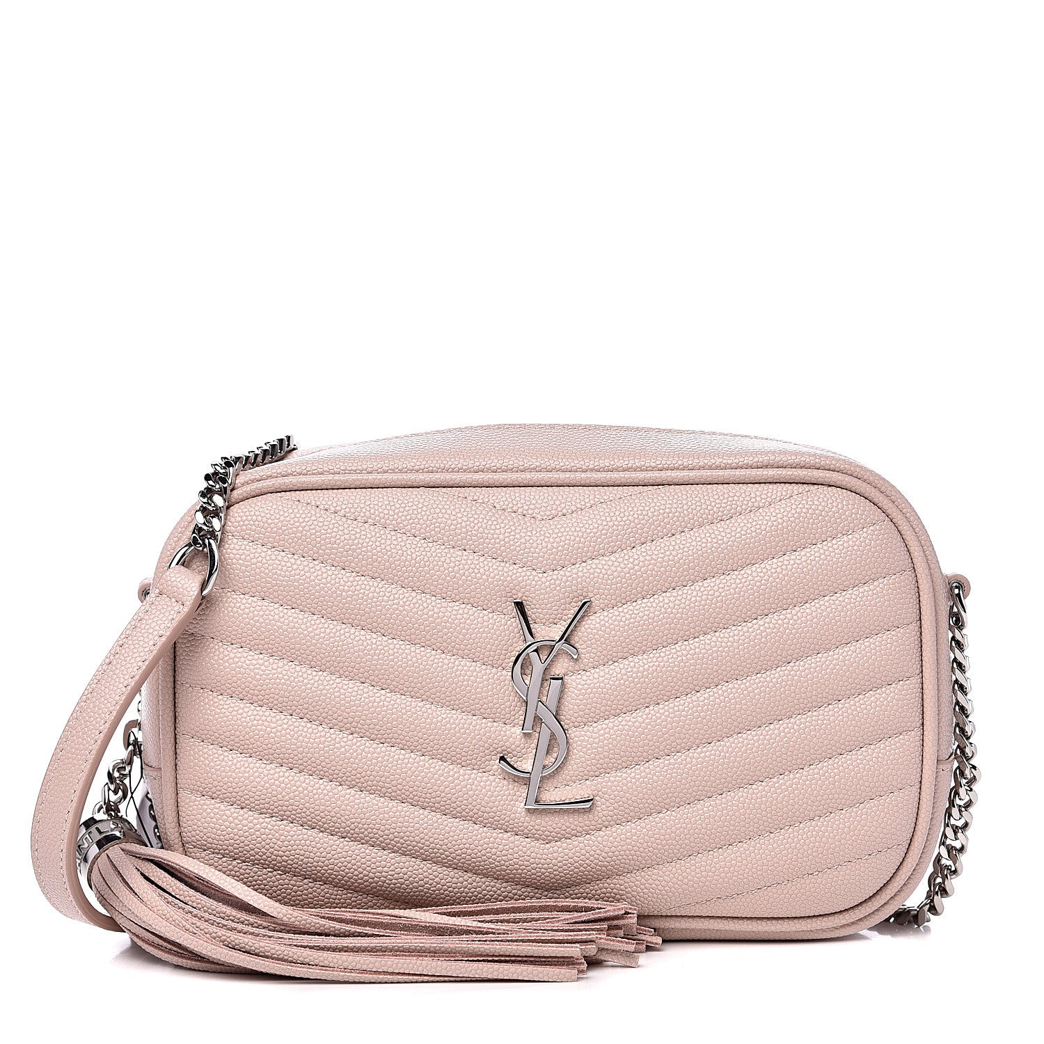 Saint Laurent Grain De Poudre Matelasse Monogram Mini Lou Camera Bag Marble Pink 1 of 9