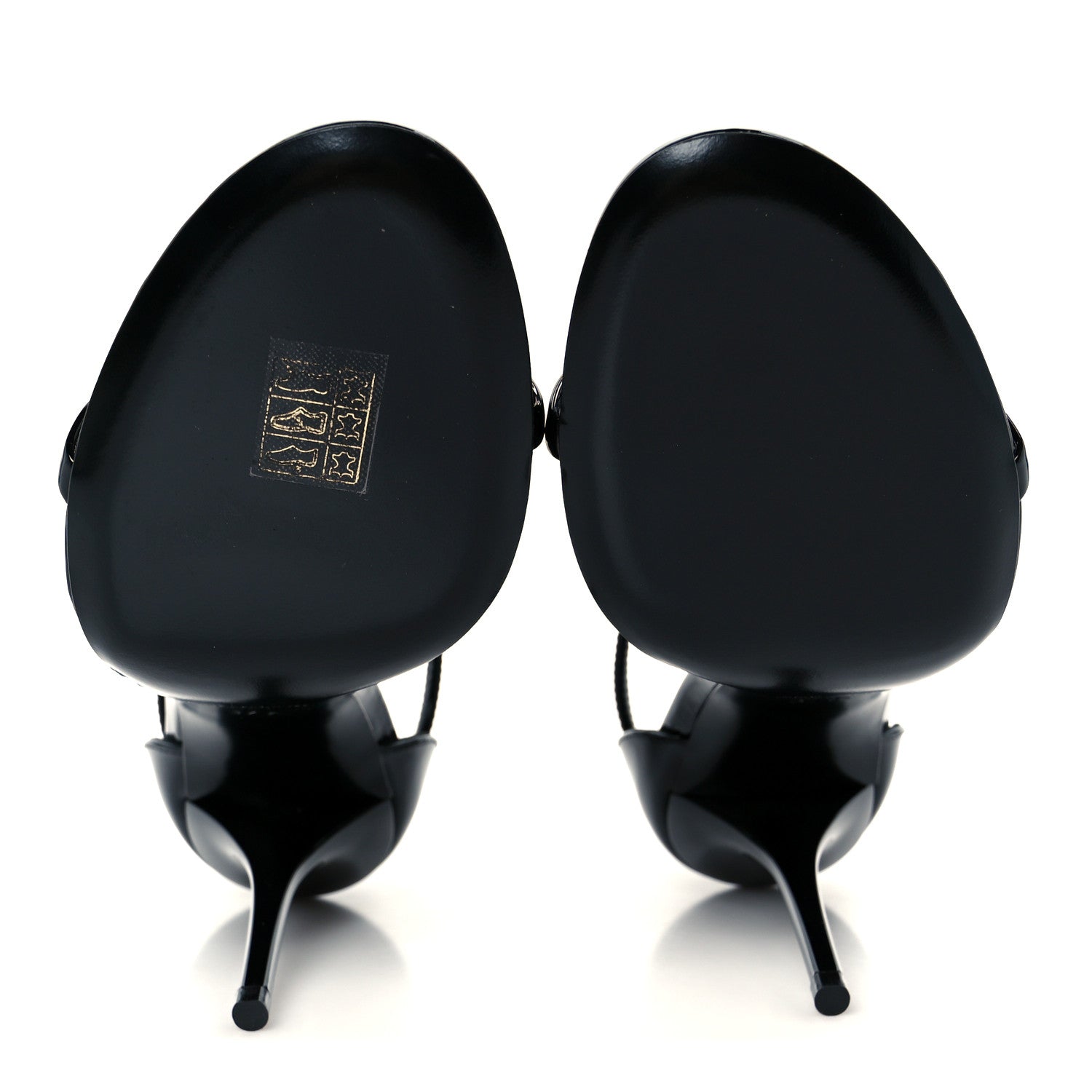 Saint Laurent Vernice Chiffon Cassandra 100 Ankle Strap Sandals 37.5 Black 6 of 11