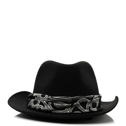 Hermes Feutre Silk Zouaves et Dragons Finesse Dahlia Hat 59 Black 3 of 10